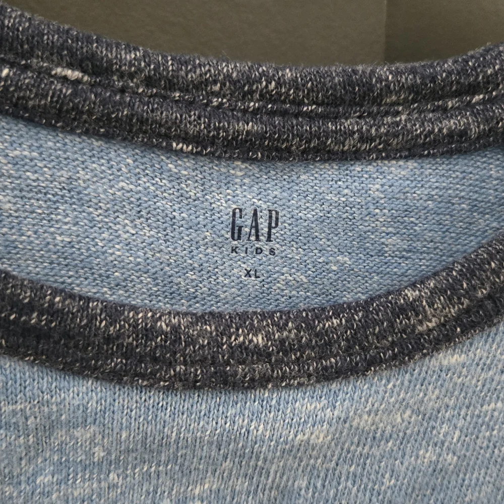 GAP Kids' Heathered Blue Crewneck Shirt